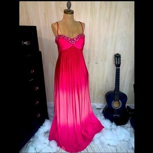 Pink Cocktail Long Dress